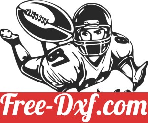 Football player jumping for the catch